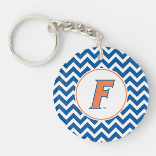 Orange & Blue Florida F Logo Keychain