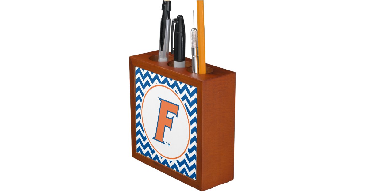 Orange Blue Florida F Logo Pencil Holder Zazzle Com