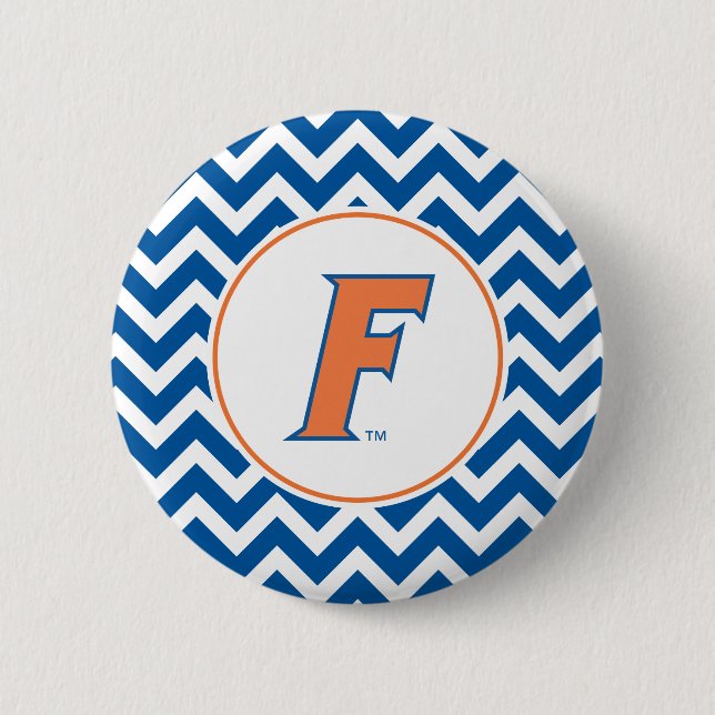Orange & Blue Florida F Logo Pinback Button (Front)