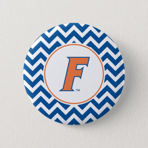 Orange  Blue Florida F Logo Pinback Button