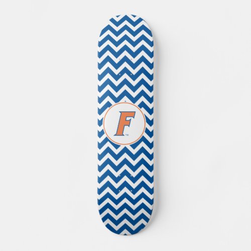 Orange  Blue Florida F Logo Skateboard
