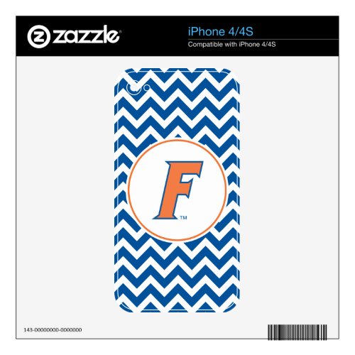 Orange  Blue Florida F Logo Skin For The iPhone 4