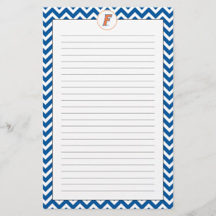 Orange & Blue Florida F Logo Stationery