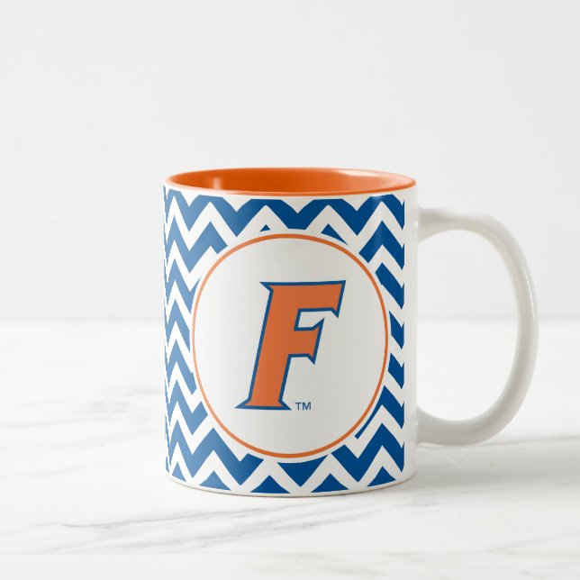 Orange & Blue Florida F Logo Two-Tone Coffee Mug (Right)