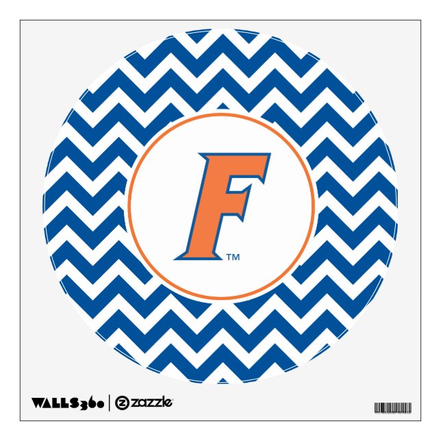 Orange & Blue Florida F Logo Wall Sticker (Front)