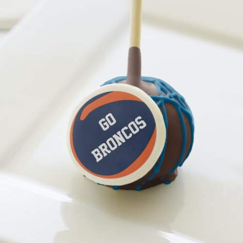 Orange  Blue Go Broncos Cake Pop