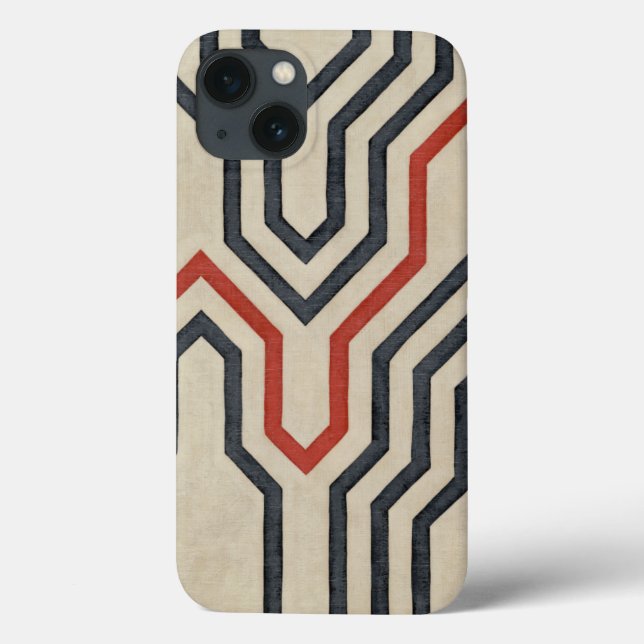 Orange & Blue Graphic Lines Case-Mate iPhone Case (Back)