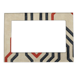 Orange & Blue Graphic Lines Magnetic Frame