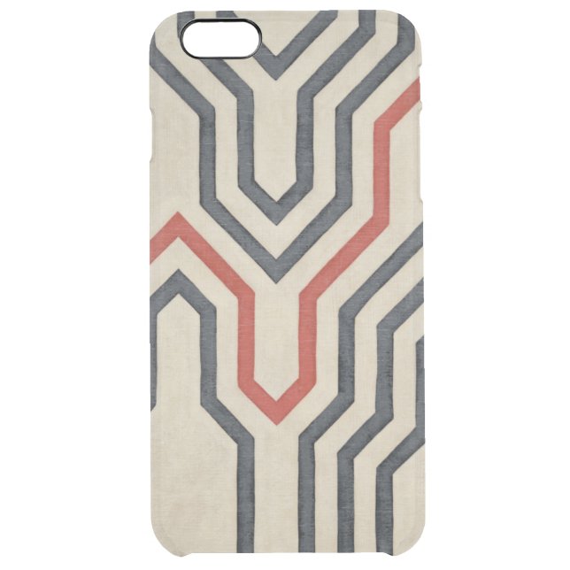 Orange & Blue Graphic Lines Uncommon iPhone Case (Back)