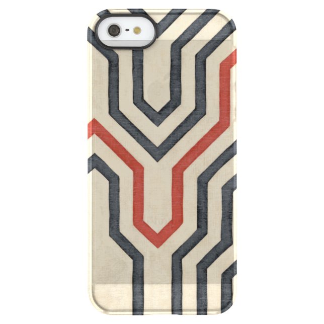 Orange & Blue Graphic Lines Uncommon iPhone Case (Back)