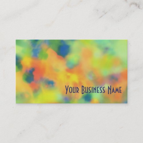 Orange, Blue Green Abstract Business Card