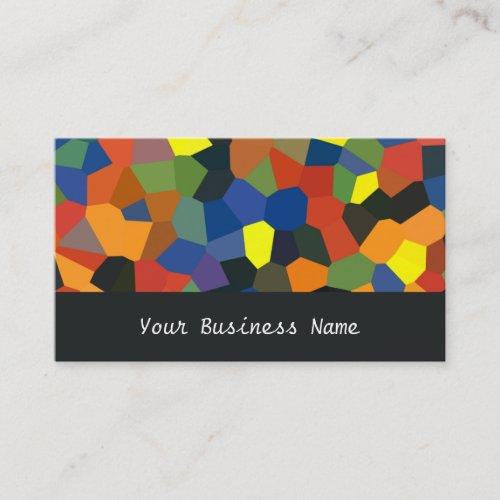 Orange, Blue, Green, Black Abstract Business Card