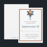 Orange blue Jewish Basketball Reply Card<br><div class="desc">Orange blue Jewish Basketball Reply Card can be order with the matching invitation
Orange blue Jewish Basketball Bar Mitzvah invite. The Orange Rsvp blue Jewish Basketball Bar Mitzvah cards will come with blank envelopes,  you can purchase the matching labels for it to place on the front of the envelopes.</div>