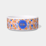 Orange Blue Monogram Fruits Vegetables Bowl<br><div class="desc">The Orange Blue Monogram Fruits Vegetables Shower Curtain brings a burst of color and charm to your bathroom. Featuring a lively pattern of fruits and vegetables in vibrant orange and blue tones, this curtain creates a fresh, energetic atmosphere. The personalized monogram adds a unique touch, making it a standout piece...</div>