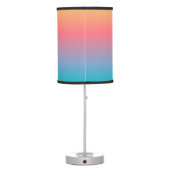 Orange Blue Ombre Modern Room Table Lamp (Back)