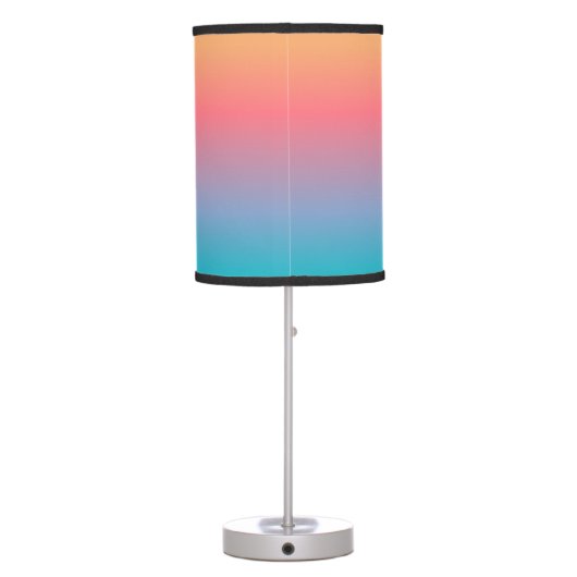 Orange Blue Ombre Modern Room Table Lamp (Back)