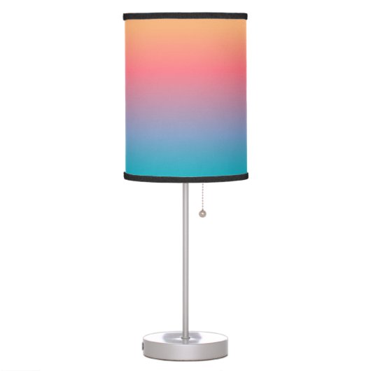 Orange Blue Ombre Modern Room Table Lamp (Left)