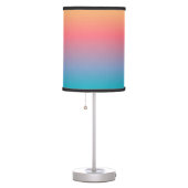Orange Blue Ombre Modern Room Table Lamp (Right)
