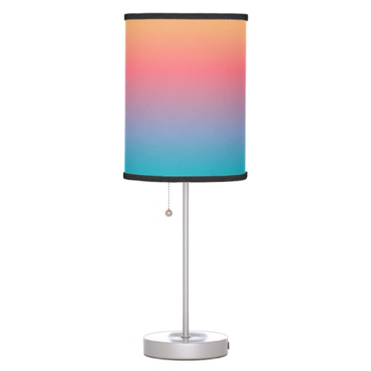 Orange Blue Ombre Modern Room Table Lamp (Right)