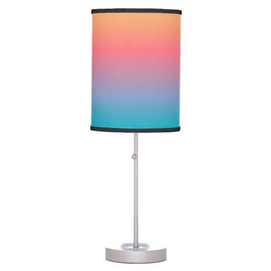 Orange Blue Ombre Modern Room Table Lamp (Front)
