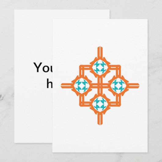 Orange blue ornament (Front/Back)