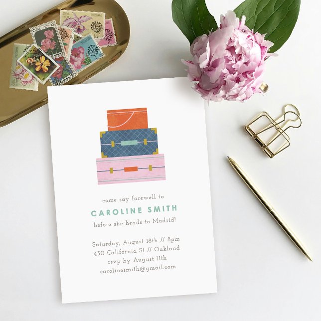 Orange Blue Pink Farewell Party Invitation (Creator Uploaded)