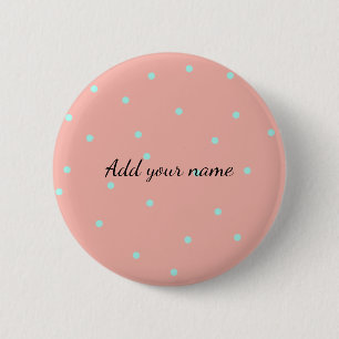 Orange blue polka dots abstract add name text t th button