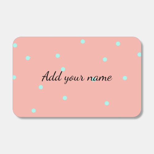 Orange blue polka dots abstract add name text t th matchboxes