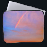 Orange Blue Rainbow Sunset Photo Beautiful Modern Laptop Sleeve<br><div class="desc">Type in the monogram letter of your choice and get inspired whenever you use this photography neoprene laptop sleeve of a rainbow nestled in a blue, pink, and orange softly lit sunrise. This laptop sleeve comes in three sizes: 15", 13", and 10”. Makes a great uplifting gift for someone special!...</div>