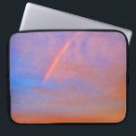 Orange Blue Rainbow Sunset Photo Beautiful Modern Laptop Sleeve<br><div class="desc">Type in the monogram letter of your choice and get inspired whenever you use this photography neoprene laptop sleeve of a rainbow nestled in a blue, pink, and orange softly lit sunrise. This laptop sleeve comes in three sizes: 15", 13", and 10”. Makes a great uplifting gift for someone special!...</div>