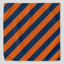 Orange Blue Striped Bandana
