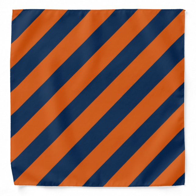 Orange Blue Striped Bandana (Front)