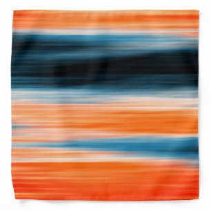 Orange Blue Stripes Bandana