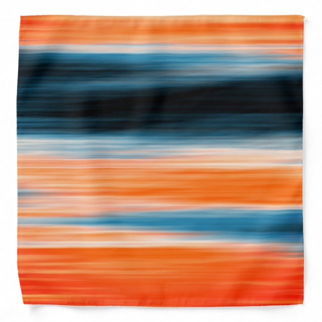 Orange Blue Stripes Bandana (Front)