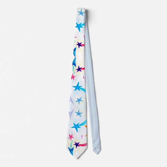 Orange & Blue Stripes  Tie (Front)