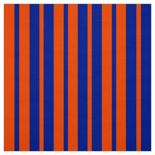 Orange Blue Stylish Stripes Pattern Design  Fabric