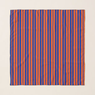 Orange Blue Stylish Stripes Pattern Design  Scarf