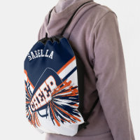 Orange, Blue & White Cheerleader