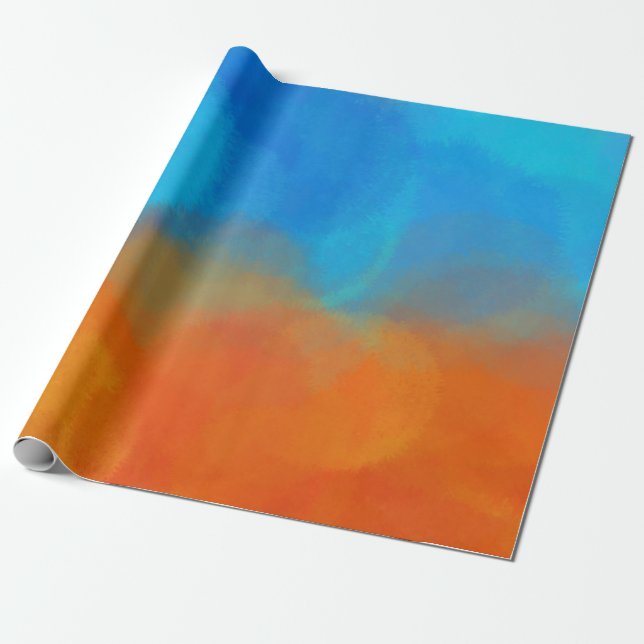 orange blue wrapping paper (Unrolled)