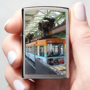 Orange Blue Wuppertal Floating Train Zippo Lighter