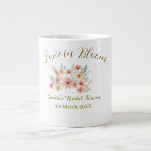 Orange boho love in Bloom bridal shower name retro Giant Coffee Mug