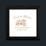 Orange boho love in Bloom bridal shower name retro Gift Box<br><div class="desc">design</div>