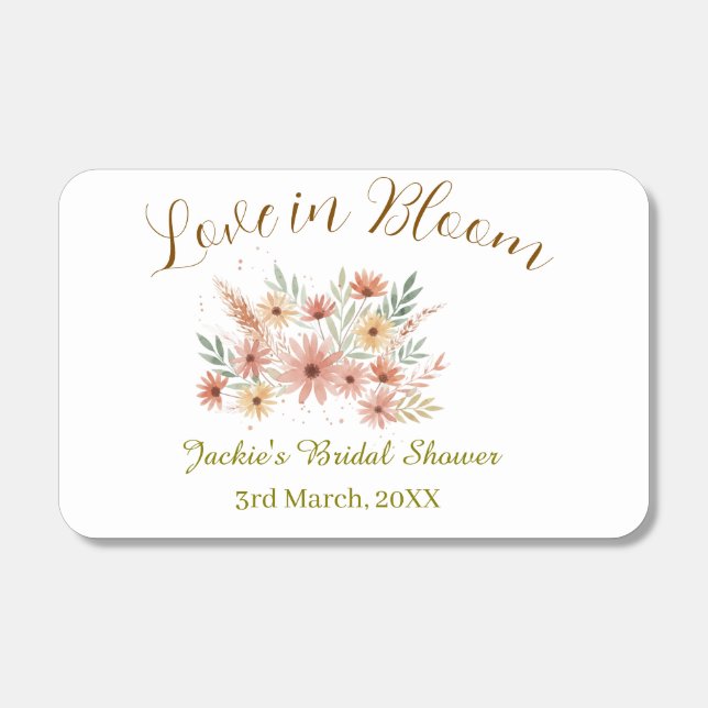 Orange boho love in Bloom bridal shower name retro Matchboxes (Front)