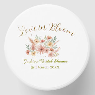 Orange boho love in Bloom bridal shower name retro Mini Candle Favors