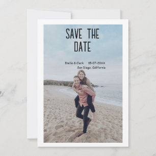 orange boho save the date QR add website name phot Invitation