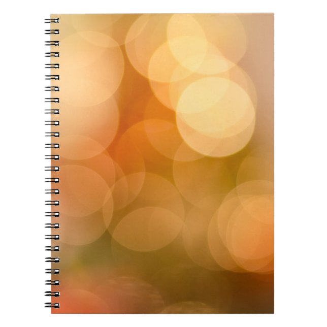 Orange bokeh lights notebook (Front)