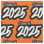 Orange Bold Brush Class of 2025 Fabric