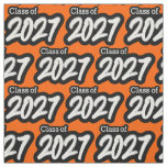 Orange Bold Brush Class of 2027 Fabric
