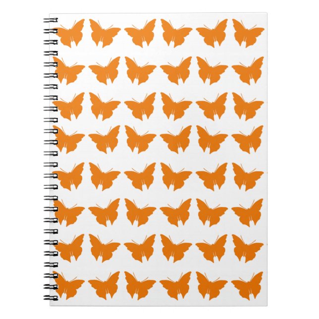 Orange Bold Butterflies Notebook (Front)