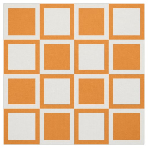 Orange Bold Mod Squares ~ large scale Fabric